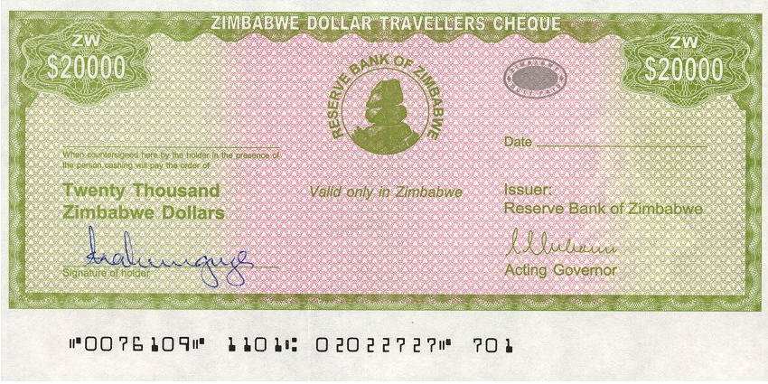 P 18 Zimbabwe 20.000 Dollars Year 2004 (With Stamp)