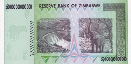 P 90 Zimbaber 50 Trillion Dollars Year 2008