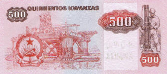 P123 Angola 500 Kwanzas Year 1987
