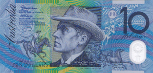 P58e Australia 10 Dollars Year 2008
