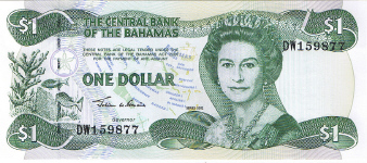 P70 Bahamas 1 Dollar Year 2002