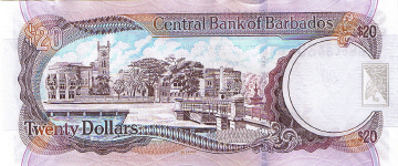 P69a Barbados 20 Dollars Year 2007