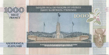 P46 Burundi 1000 Francs year 2009