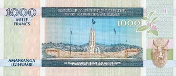 P39d Burundi 1000 Francs Year 2006