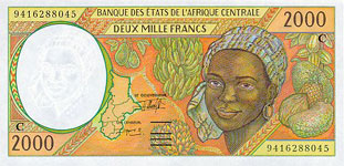 P103 CG Congo Republic 2000 Francs Year 2000