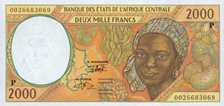 P603 P Chad 2000 Francs Year 1997/00