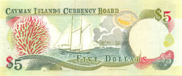 P17 Cayman Islands 5 Dollar Year 1996