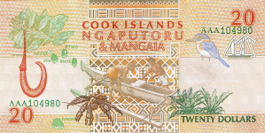 P 9 Cook Islands 20 Dollar year nd