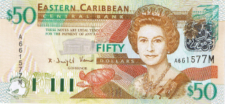 P45M Eastern Caribbean 50 Dollars Year nd