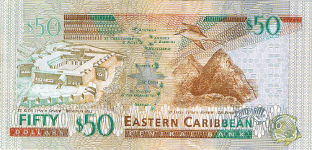 P45M Eastern Caribbean 50 Dollars Year nd