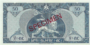 P28S Ethiopia 50 Dollar Specimen