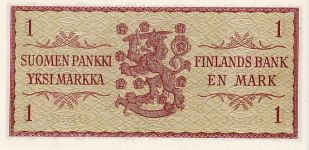 P98 Finland 1 Markka Year 1963 V