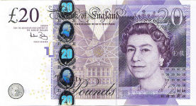 P392a Great Britain 20 Pounds Year 2007