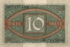 P 67a Germany 10 Mark Year 1920