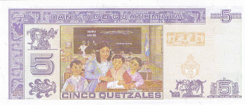 P110 Guatamala 5 Quatzales Year 2006