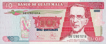 P111 Guatamala 10 Quatzal Year 2006