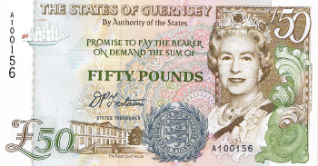 P59 Guernsey 50 Pounds Year nd