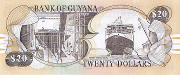 P30e Guyana 20 Dollars year 2008