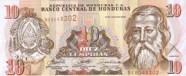 P 92 Honduras 10 Lempiras Year 2006