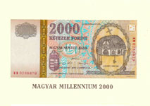 P186 Hungary 2000 Florint Year 2000 (in folder)