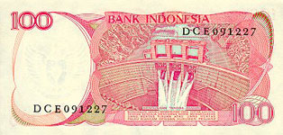 P122 Indonesia 100 Ruphia Year 1984