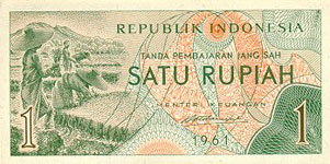 P 78 Indonesia 1 Ruphia Year 1961
