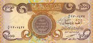 P 93 Iraq 1000 Dinar Year 2003