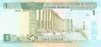 P29c/d Jordan 1 Dinar Year 2001/2002
