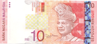 P46 Malaysia 10 Dollar Year nd
