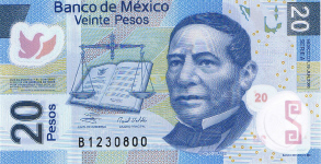 P122b Mexico 20 Pesos year 2006