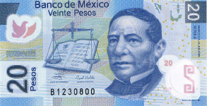 P122 Mexico 20 Pesos Year 2012