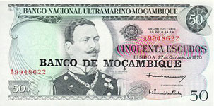 P116 Mozambique 50 Escudos Year nd