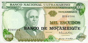 P119 Mozambique 1000 Escudos Year nd