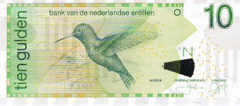 P28d Netherlands Antilles 10 Gulden Year 2006