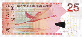 P29e Netherlands Antilles 25 Gulden Year 2008