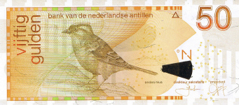 P30d Netherlands Antilles 50 Gulden Year 2006