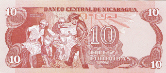 P134 Nicaragua 10 Cordobas Year 1979