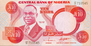 P25f/g Nigeria 10 Naira Year nd/02/03