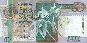 P38 Seychelles 50 Rupees Year nd