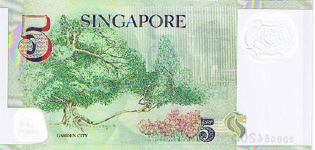 P47 Singapore 5 Dollars Polymer