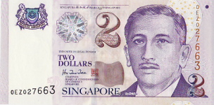 P45A Singapore 2 Dollar year nd