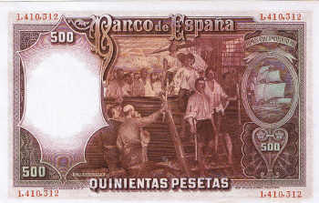 P 84 Spain 500 Pesetas Year 1931