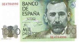 P158 Spain 1000 Pesetas year 1979
