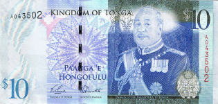 P40 Tonga 10 Pa'anga year 2008