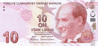 P223 Turkey 10 Lira year 2009