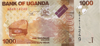 P49a Uganda 1000 Shillings Year 2010