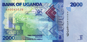 P50a Uganda 2.000 Shillings Year 2010
