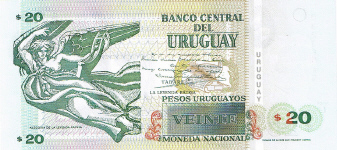 P 83 Uruguay 20 Nuevo Pesos Year 2000