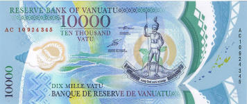 P22 Vanuatu 10.000 Vatu year nd