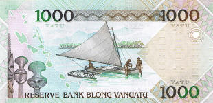P10b Vanuatu 1000 Vatu Year nd sign 5